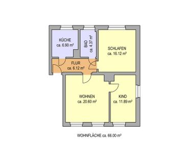 GerÃ¤umige 3- Raumwohnung in ruhiger Wohnlage - Photo 2