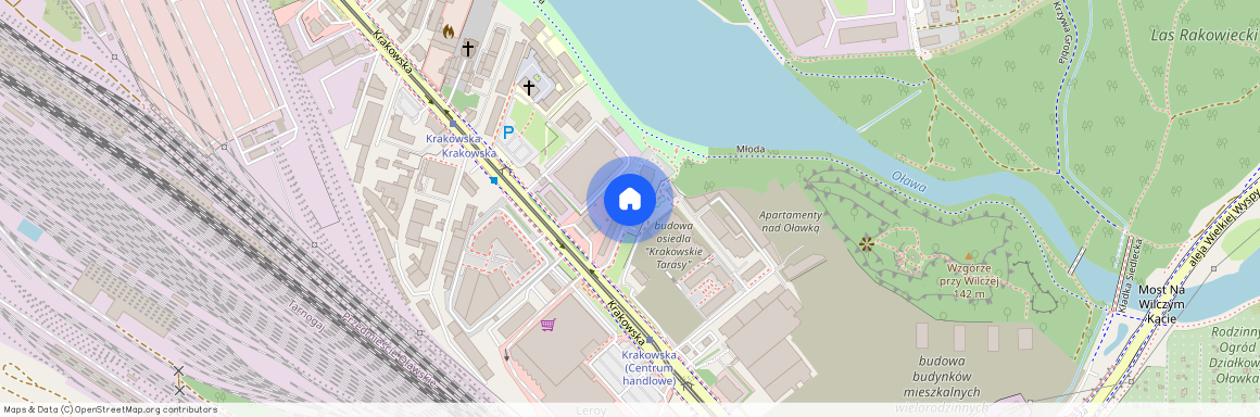 ul. Krakowska, Przedmieście Oławskie, Krzyki, Wrocław, dolnośląskie