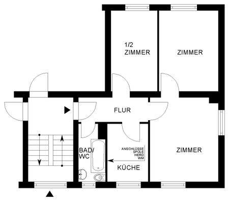 Gemütliche 3-Zimmer-Wohnung in der Innenstadt // 2.OG rechts - Foto 3