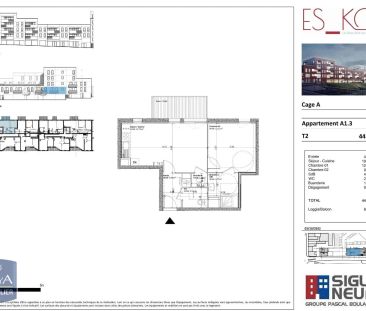 Appartement à louer 2 pièces 44.21m² - Photo 6