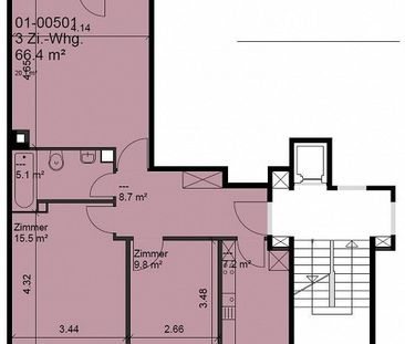 Stadtnahe 3-ZW à 66 m² im 3. OG - Photo 6