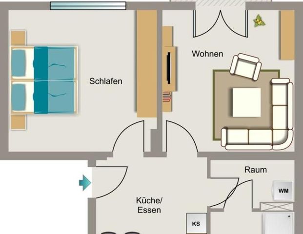 Demnächst frei! 2-Zimmer-Wohnung in Herne Wanne - Foto 1