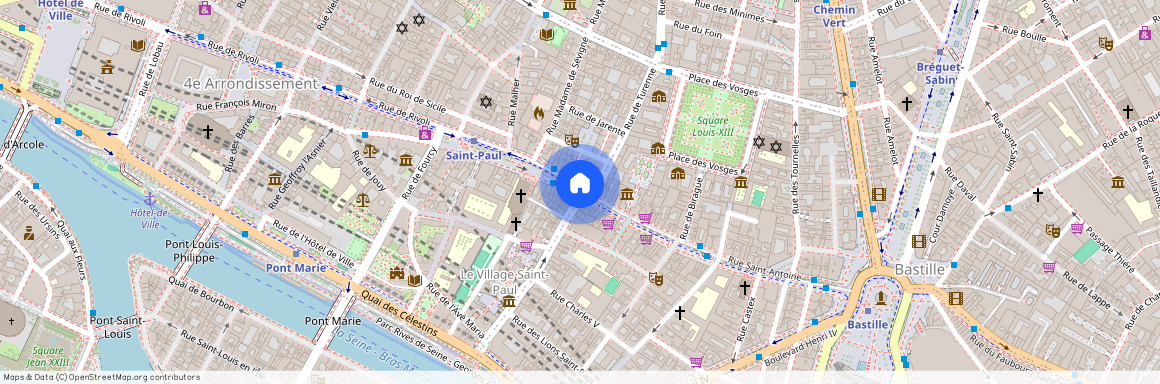 Rue Saint Antoine et Rue Saint Paul 75004 Paris (4e arrondissement)