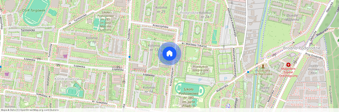 Krasiczyńska 9, Warszawa, Targówek, Bródno