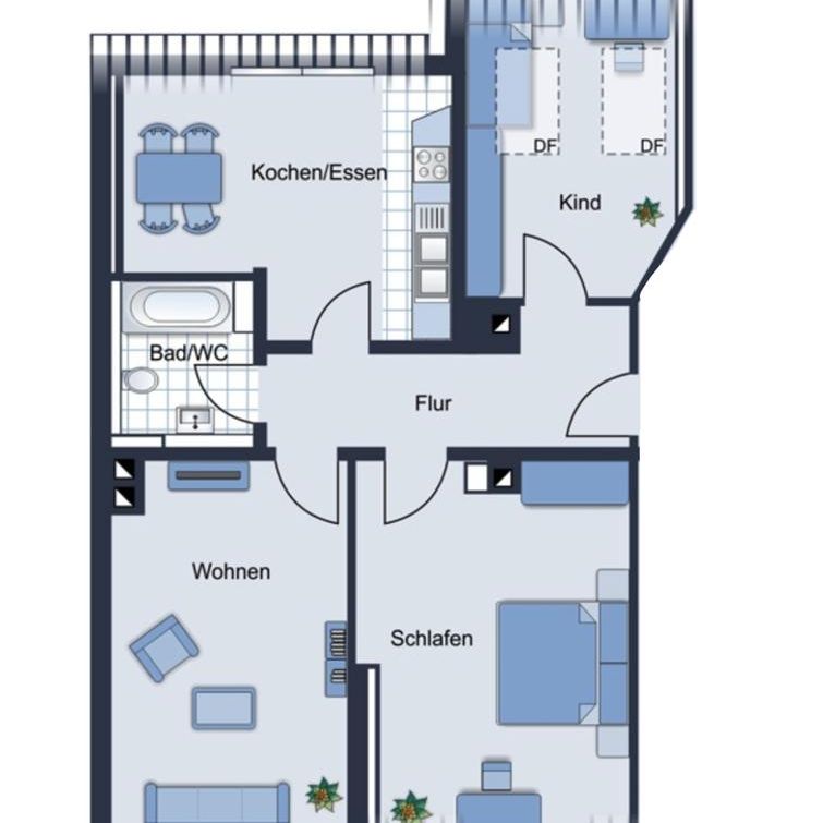 3 Zimmer • große Räume • Altendorf • neue Einbauküche • Stellplatz möglich • Chemnitz • zur Miete - Photo 1