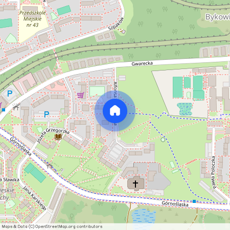 ul. Alfonsa Zgrzebnioka, Bykowina, Ruda Śląska, śląskie