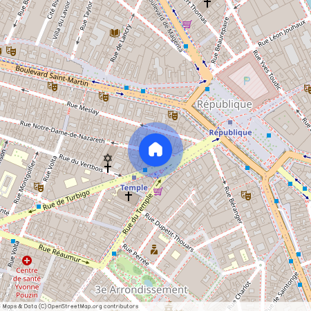 Appartement à louer rue Notre Dame de Nazareth, Paris 3ème