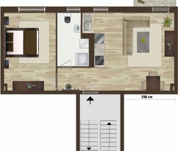 Alles wird neu - Hübsche kleine 2-Raumwohnung im Grünen - Foto 3