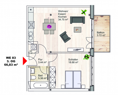 Halle, "T.Kontor" - Haus D - Merseburger Straße 96 - Photo 4