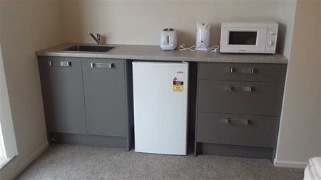 These fully furnished studio units are now ready for tenants, power is included in the weekly rent along with a double bed, 32 inch wall mounted TV, desk and chair, a kitchenette that included a kettle, toaster, microwave, mini fridge, cutlery, cups and plates, a large wardrobe and an ensuite bathroom. - Photo 4