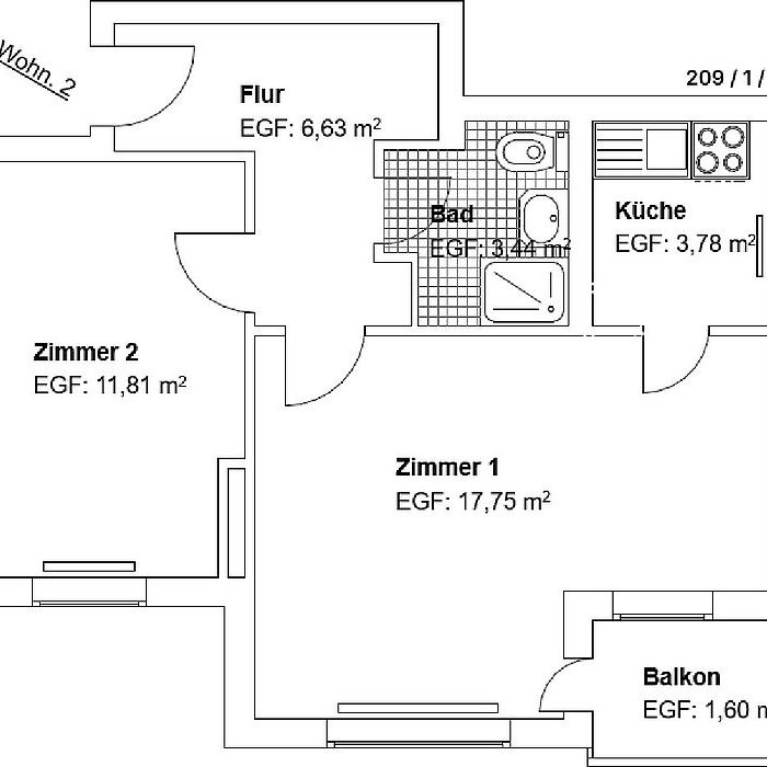 Seniorengerechtes Wohnen in Wolfsanger! 2 ZKB mit Balkon! - Foto 2
