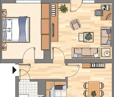 Demnächst frei! 2-Zimmer-Wohnung in Hagen Eilpe - Photo 1