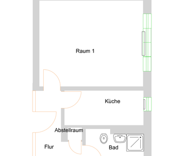 Zentrale 1-Zimmer-Wohnung mit Stellplatz! - Foto 2