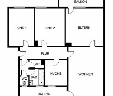 4 - Zimmer Wohnung mit 2 Balkonen in Uninähe! - Foto 6