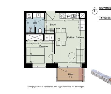 Møntmesterhus – Flot 2-værelses lejlighed med altan samt flere fæll... - Foto 1