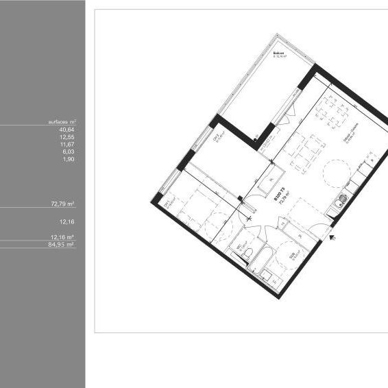 Location Appartement 3 pièces 72m² BLAGNAC 31700 - Photo 2