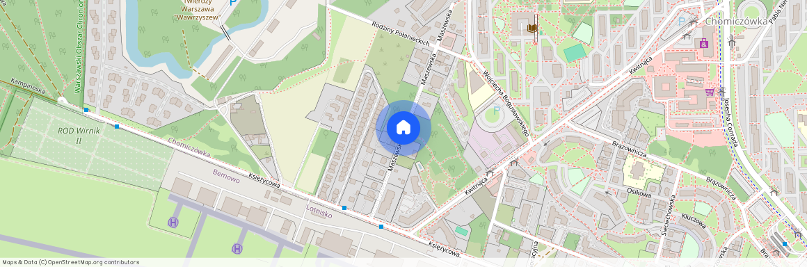 ul. Maszewska 20, Chomiczówka, Bielany, Warszawa, mazowieckie