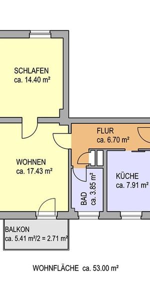 Erstbezug nach Sanierung! Große 2-Raum Wohnungmit Balkon - Foto 1