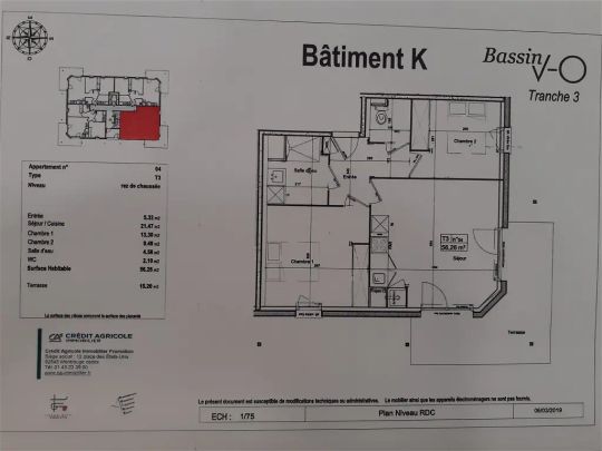 Location appartement 3 pièces - 56m² à Audenge (33980) - Photo 1