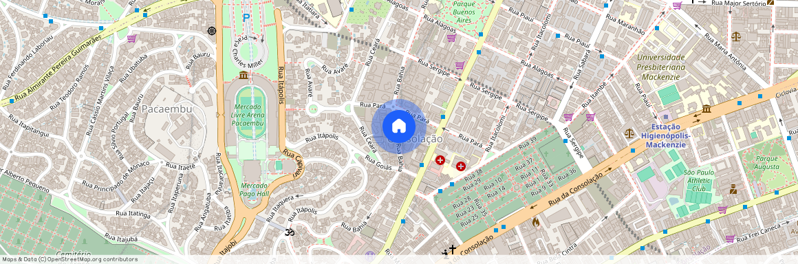 Rua Bahia, 691, Higienópolis, São Paulo, São Paulo, 01244001