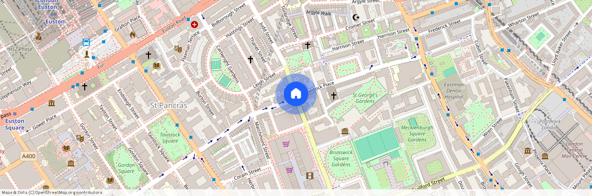 Clare Court, Judd Street, Bloomsbury, London, WC1H