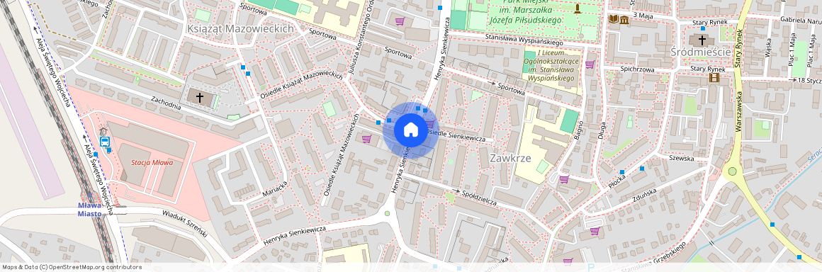 ul. Henryka Sienkiewicza, Mława, mławski, mazowieckie