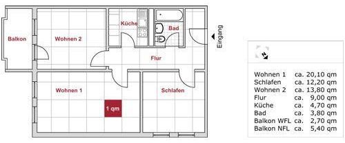 Zentrale 3-Raum-Wohnung mit Balkon mit super Anbindung! - Foto 1