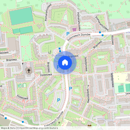 ul. Kolorowych Domów, Bukowe-Klęskowo, Prawobrzeże, Szczecin, zachodniopomorskie