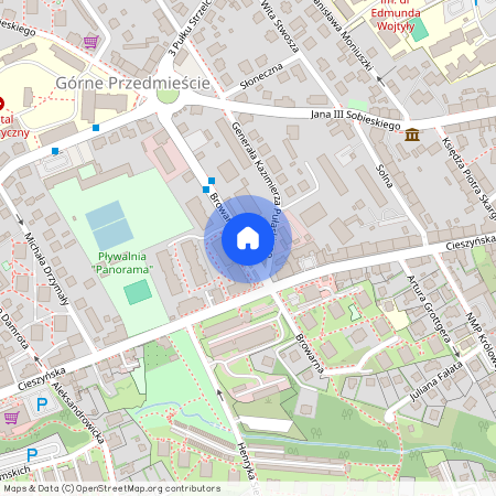 ul. Browarna, Górne Przedmieście, Bielsko-Biała, śląskie