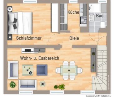 Modernisierte 3-Zimmer-Maisonette-Wohnung im gepflegten Zweifamilie... - Foto 1