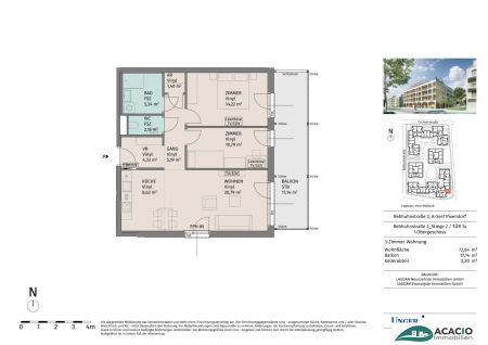 schöne Erstbezugswohnung mit Balkon und Freiblick - optimaler Grundriss - Wohn(t)raum im Tullnerfeld - im Grünen wohnen, aber in der Stadt arbeiten - Tiefgarage vorhanden! - Foto 5
