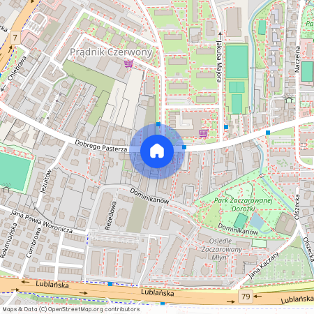 ul. Dominikanów, Prądnik Czerwony, Prądnik Czerwony, Kraków, małopolskie