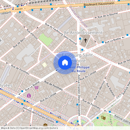 Rue d'Artois et Rue de la Boétie 75008 Paris (8e arrondissement)