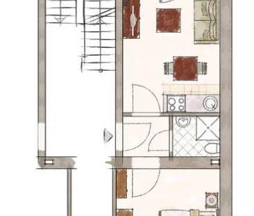 1-Zi.-Wohnung mit Wohnküche, Terrasse/Garten in Rtg-Mitte! - Photo 6