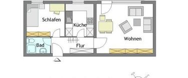 WBS erforderlich - 1-Zimmer-Wohnung in Mülheim-Saarn - Photo 1