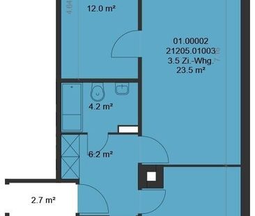 3.5-ZW on the 2nd floor à 69 m² - Foto 6