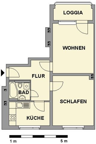 2-Raum-Wohnung mit Balkon in ruhiger Seitenstraße - Photo 5