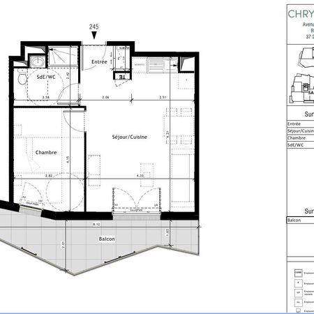 Location appartement 2 pièces 44.38 m2 à Tours - Photo 4