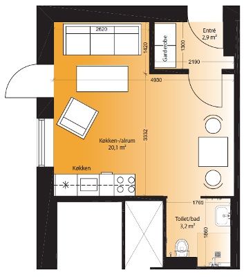 1-værelses studiebolig (Type A1) - Photo 2