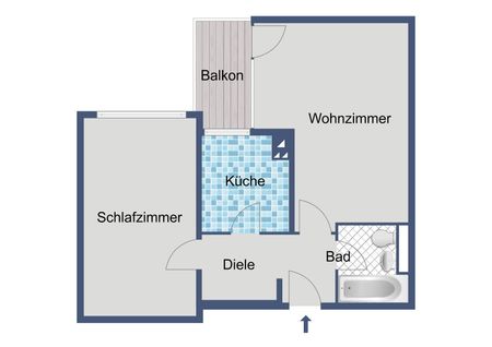 2-Zimmer-Wohnung mit Blick ins Weite! - Foto 2