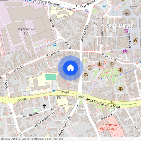 ul. Stanisława Moniuszki, Centrum, Zielona Góra, lubuskie