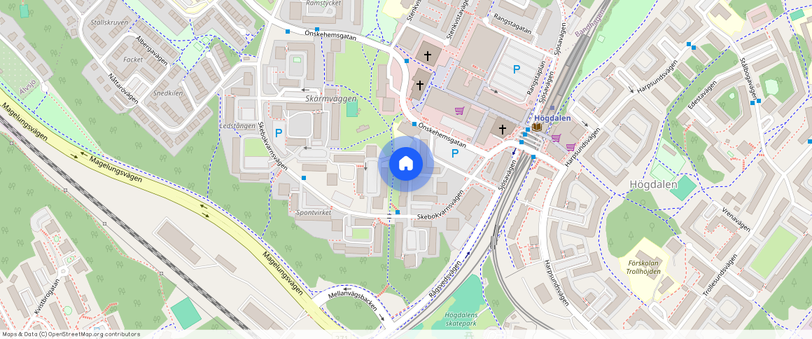 Skebokvarnsvägen **, Högdalen