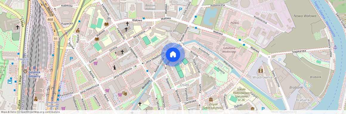 ul. Rybaki Dolne, Oliwa, Gdańsk, pomorskie