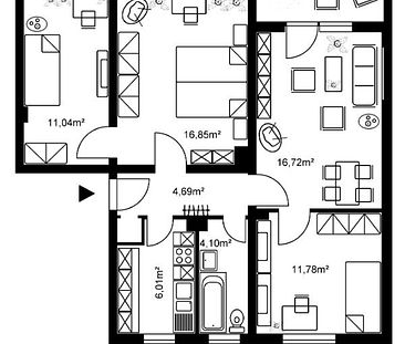 Platz für die Familie - 4-Zimmer-Wohnung in Heppenheim - Photo 1