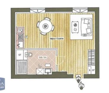 Appartement à louer 1 pièce 29.3m² - Photo 2