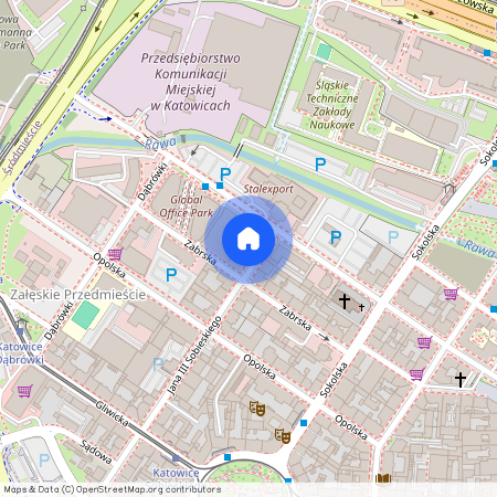ul. Zabrska, Śródmieście, Katowice, śląskie