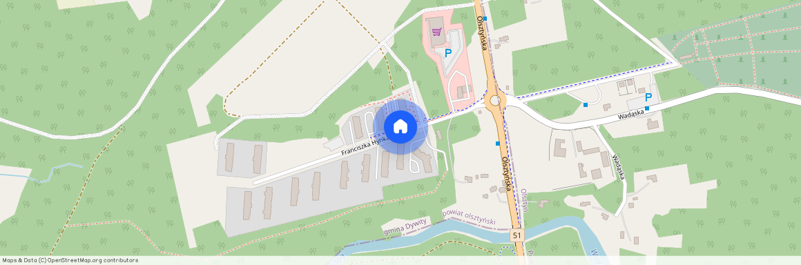 ul. Franciszka Hynka, Dywity, Dywity, olsztyński, warmińsko-mazurskie