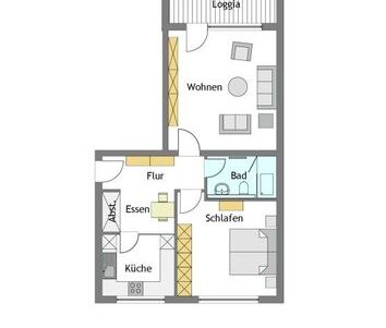 Moderne 2-Zimmer-Wohnung in Mülheim-Saarn - Foto 1