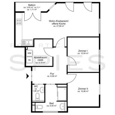 Gut geschnittene 3-Zimmer-Neubau-Wohnung im modernen Stadthaus - Foto 1