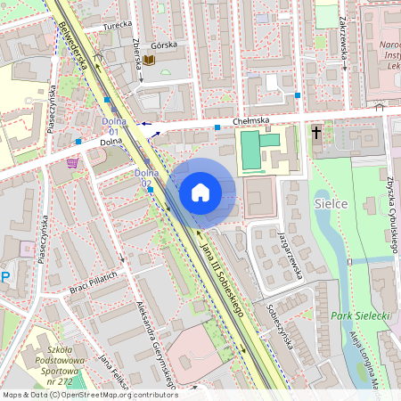 ul. Jana III Sobieskiego, Sielce, Mokotów, Warszawa, mazowieckie